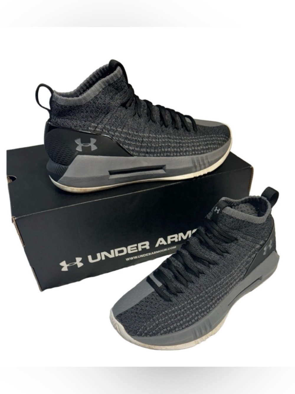 Under Armour Heat Seeker Basketball Sneakers Court Shoes Black Grey